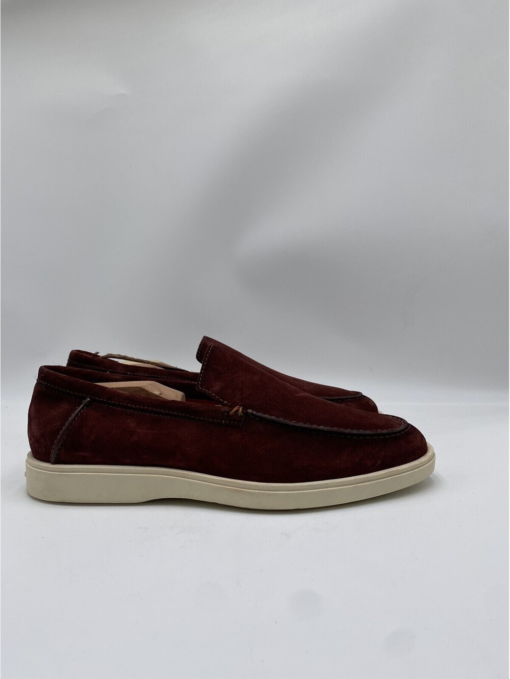 Men’s Santoni Botanist slip-on loafer in brown suede Rubber Soles Size 9.5